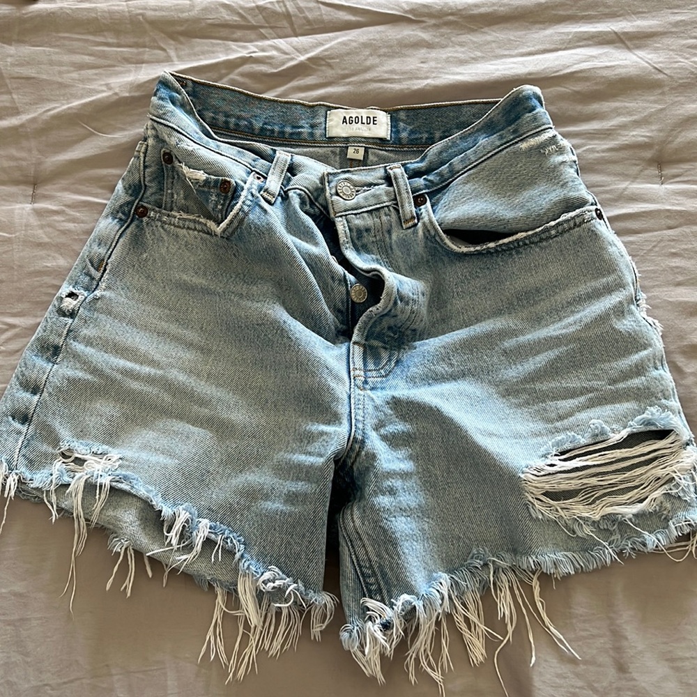 Agolde Parker long high rise cut off short size 26